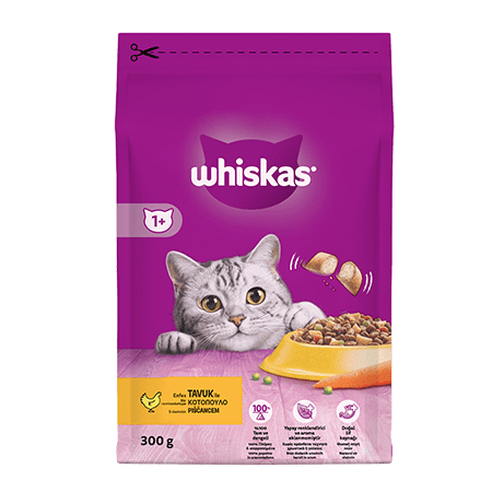 WHİSKAS KURU MAMA TAVUKLU SEBZE 300 GR*14